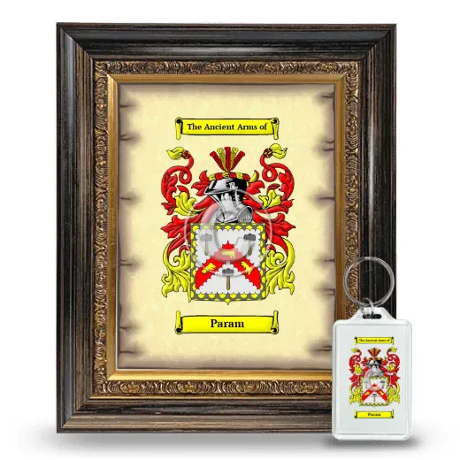 Param Framed Coat of Arms and Keychain - Heirloom