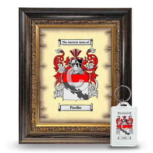 Pardin Framed Coat of Arms and Keychain - Heirloom