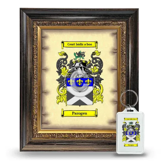 Parogen Framed Coat of Arms and Keychain - Heirloom