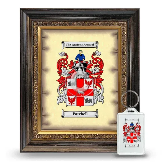 Patchell Framed Coat of Arms and Keychain - Heirloom