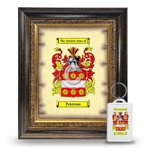 Paterson Framed Coat of Arms and Keychain - Heirloom
