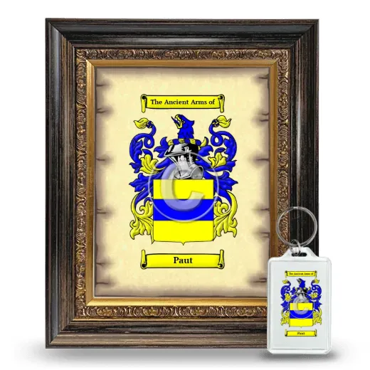 Paut Framed Coat of Arms and Keychain - Heirloom