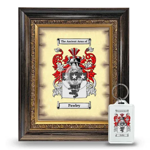 Pawley Framed Coat of Arms and Keychain - Heirloom