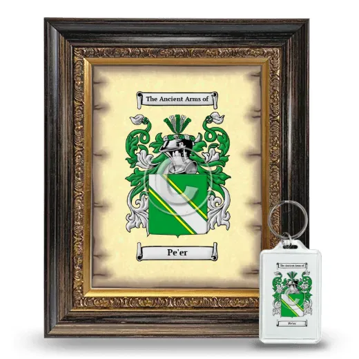 Pe'er Framed Coat of Arms and Keychain - Heirloom