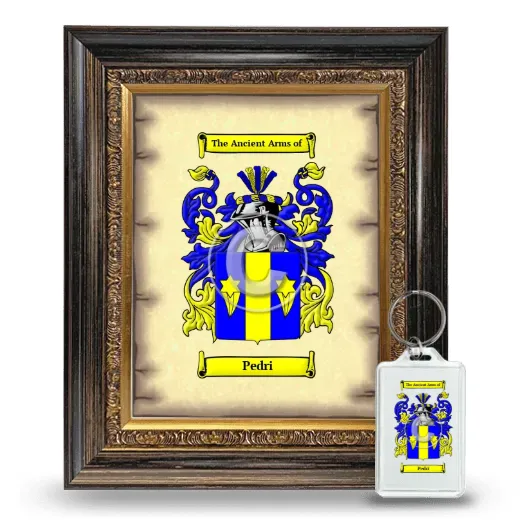 Pedri Framed Coat of Arms and Keychain - Heirloom