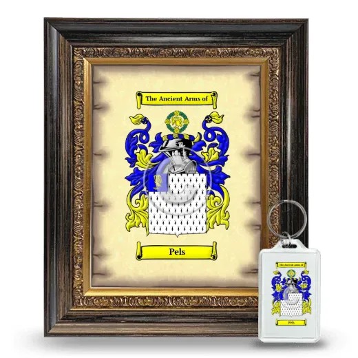 Pels Framed Coat of Arms and Keychain - Heirloom