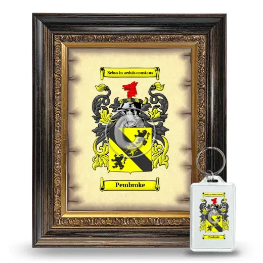 Pembroke Framed Coat of Arms and Keychain - Heirloom