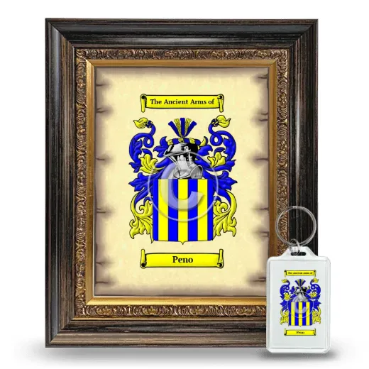 Peno Framed Coat of Arms and Keychain - Heirloom