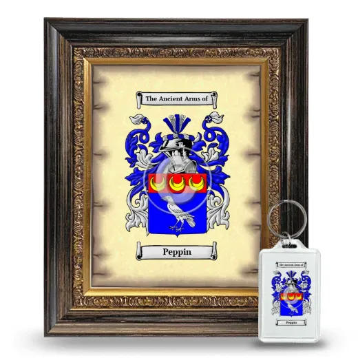 Peppin Framed Coat of Arms and Keychain - Heirloom
