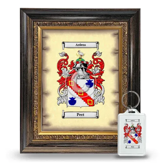 Pert Framed Coat of Arms and Keychain - Heirloom