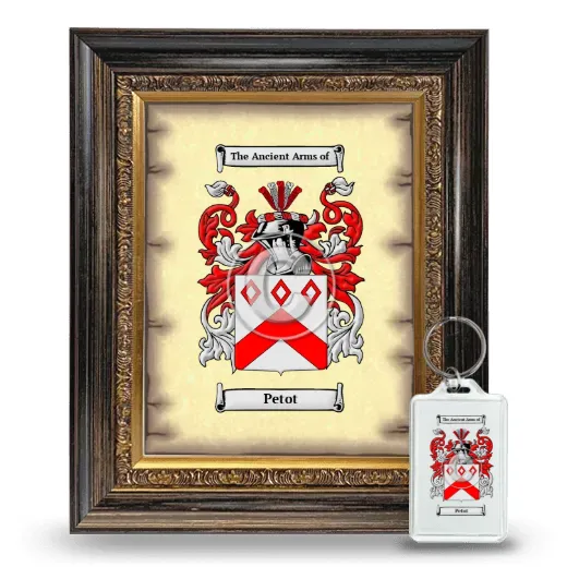 Petot Framed Coat of Arms and Keychain - Heirloom