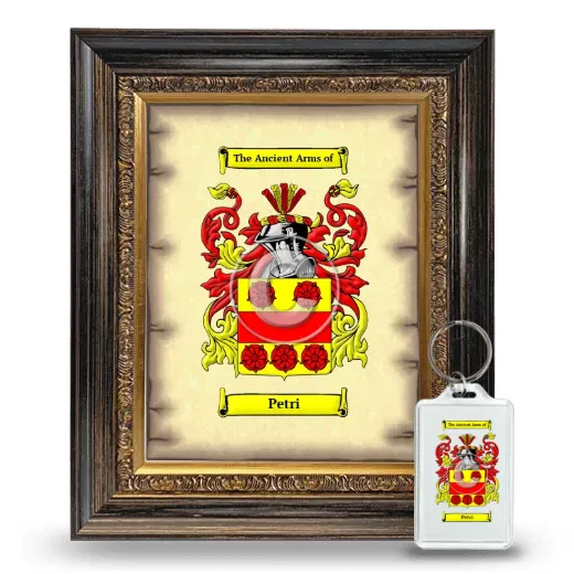 Petri Framed Coat of Arms and Keychain - Heirloom