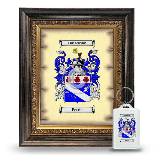 Petrie Framed Coat of Arms and Keychain - Heirloom