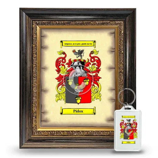 Pidox Framed Coat of Arms and Keychain - Heirloom