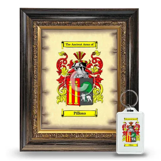 Pilloso Framed Coat of Arms and Keychain - Heirloom