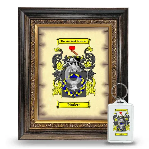 Pimlett Framed Coat of Arms and Keychain - Heirloom