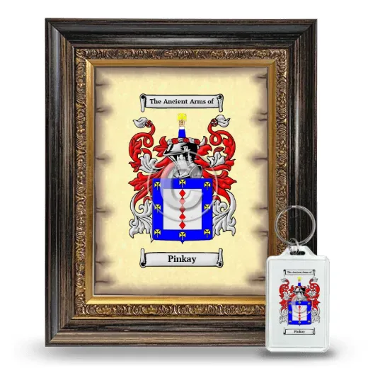Pinkay Framed Coat of Arms and Keychain - Heirloom