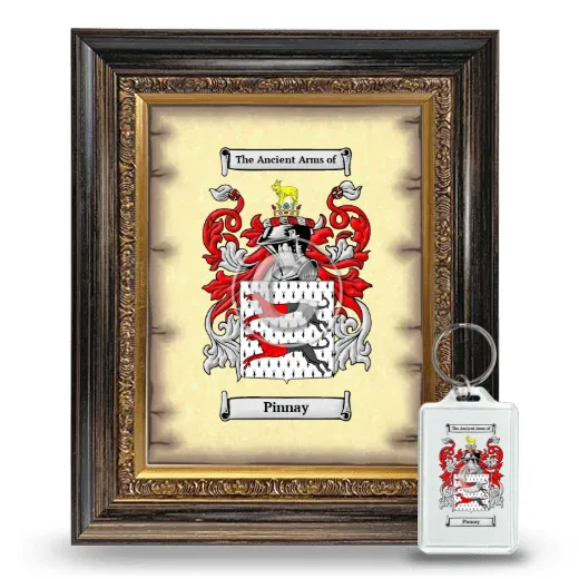 Pinnay Framed Coat of Arms and Keychain - Heirloom