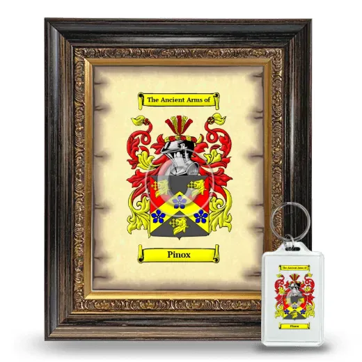 Pinox Framed Coat of Arms and Keychain - Heirloom