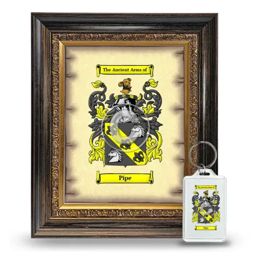 Pipe Framed Coat of Arms and Keychain - Heirloom