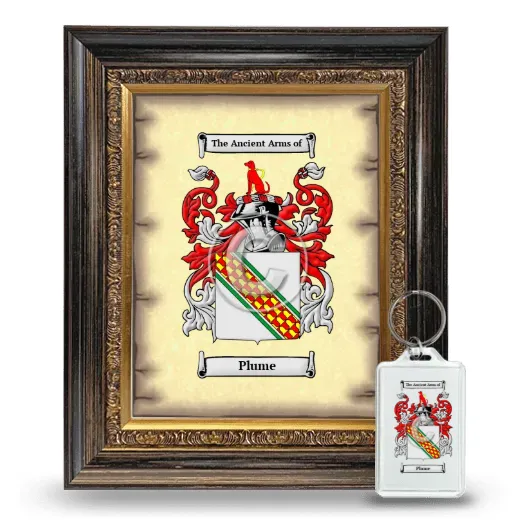 Plume Framed Coat of Arms and Keychain - Heirloom