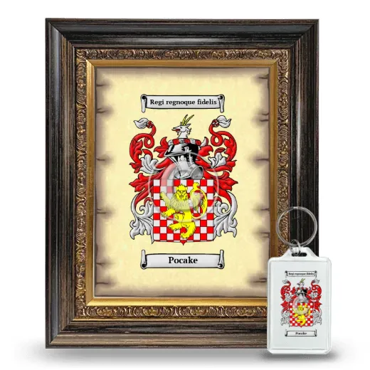 Pocake Framed Coat of Arms and Keychain - Heirloom