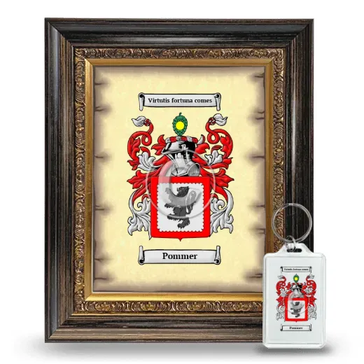 Pommer Framed Coat of Arms and Keychain - Heirloom