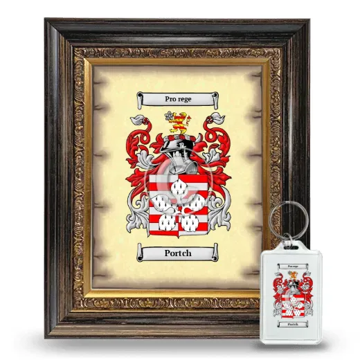 Portch Framed Coat of Arms and Keychain - Heirloom