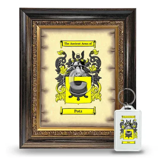 Potz Framed Coat of Arms and Keychain - Heirloom
