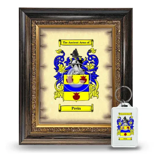 Prein Framed Coat of Arms and Keychain - Heirloom