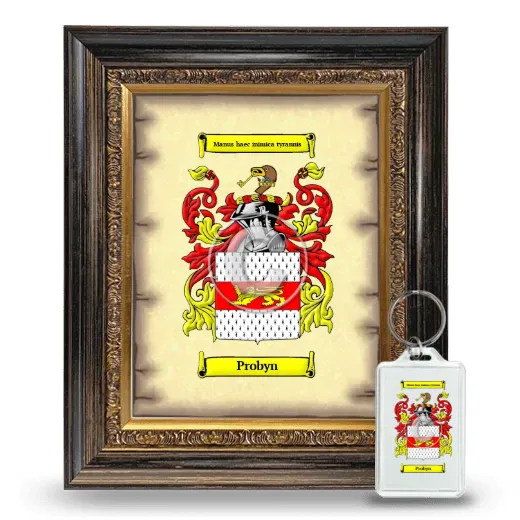 Probyn Framed Coat of Arms and Keychain - Heirloom