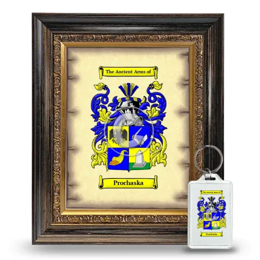 Prochaska Framed Coat of Arms and Keychain - Heirloom