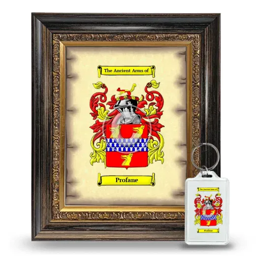 Profane Framed Coat of Arms and Keychain - Heirloom