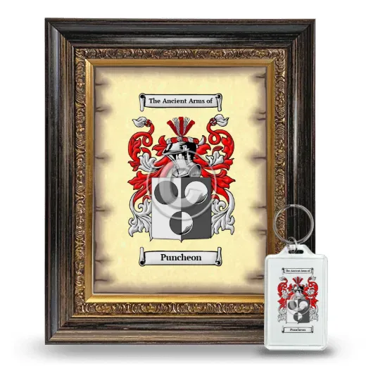 Puncheon Framed Coat of Arms and Keychain - Heirloom
