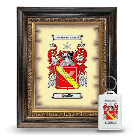 Quallie Framed Coat of Arms and Keychain - Heirloom
