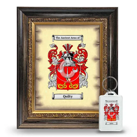 Quilty Framed Coat of Arms and Keychain - Heirloom