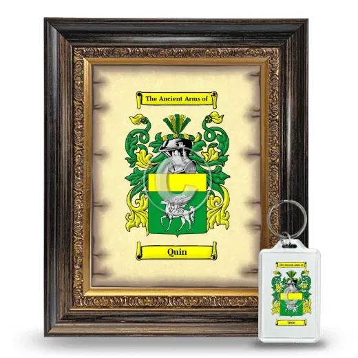 Quin Framed Coat of Arms and Keychain - Heirloom