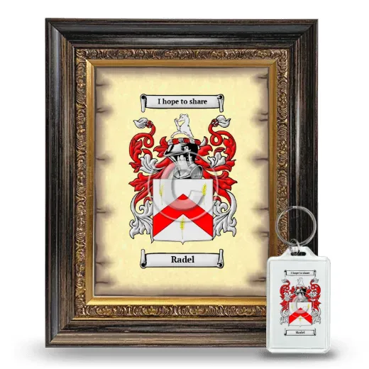Radel Framed Coat of Arms and Keychain - Heirloom