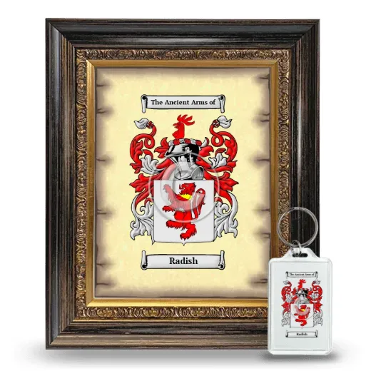 Radish Framed Coat of Arms and Keychain - Heirloom