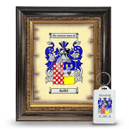 Raffel Framed Coat of Arms and Keychain - Heirloom