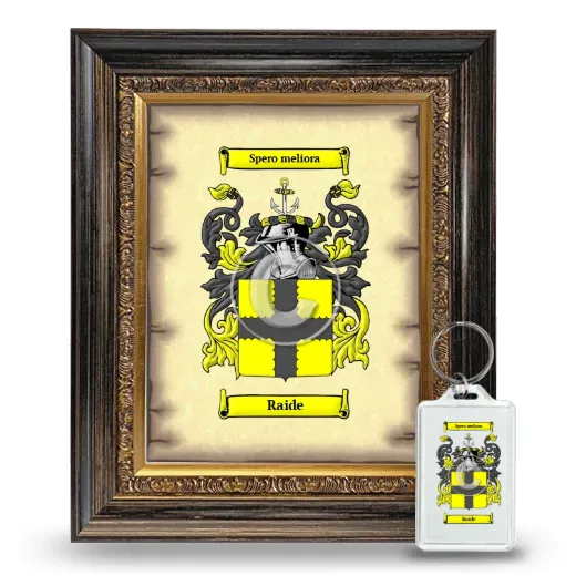 Raide Framed Coat of Arms and Keychain - Heirloom
