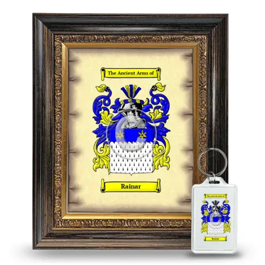 Rainar Framed Coat of Arms and Keychain - Heirloom