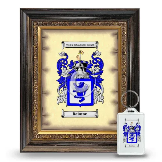 Rainton Framed Coat of Arms and Keychain - Heirloom
