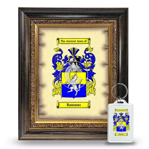 Ramano Framed Coat of Arms and Keychain - Heirloom