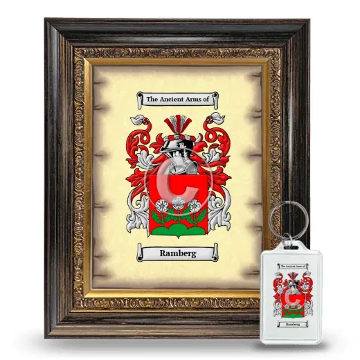Ramberg Framed Coat of Arms and Keychain - Heirloom
