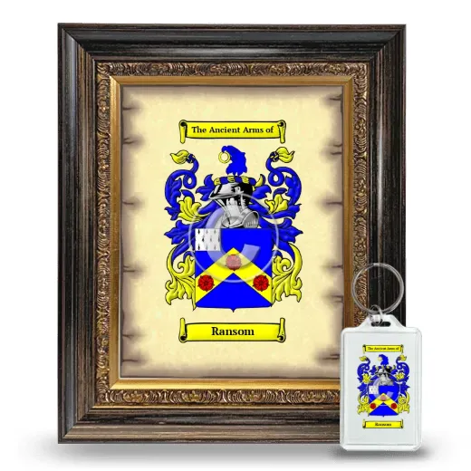 Ransom Framed Coat of Arms and Keychain - Heirloom