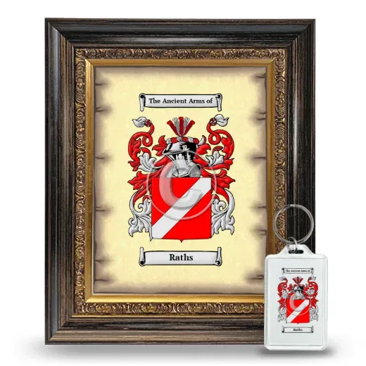 Raths Framed Coat of Arms and Keychain - Heirloom