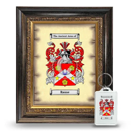 Rause Framed Coat of Arms and Keychain - Heirloom