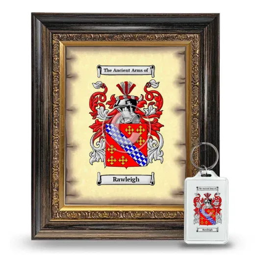 Rawleigh Framed Coat of Arms and Keychain - Heirloom