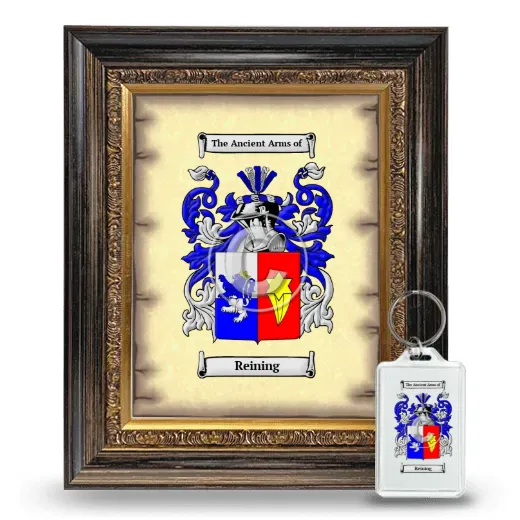Reining Framed Coat of Arms and Keychain - Heirloom